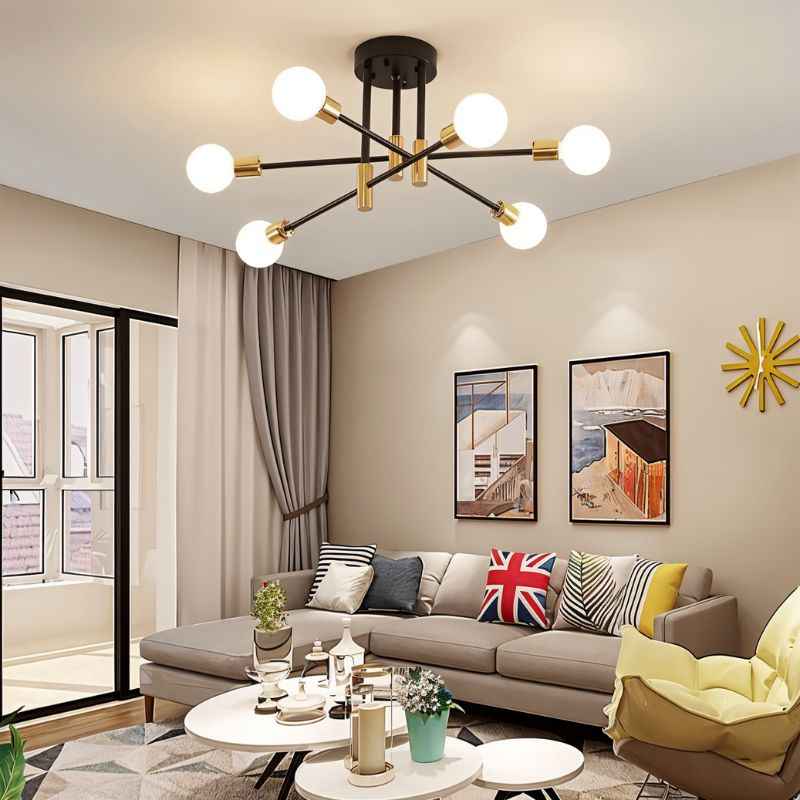 Arinya Rotatable Joint Ceiling Light, Copper & Aluminum