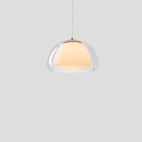 Contemporary Creative Cream Jelly Oval Iron Glass 1-Light Pendant Light For Bedroom - Lumendat