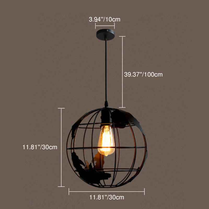 Terra Sculptural Iron Pendant Light