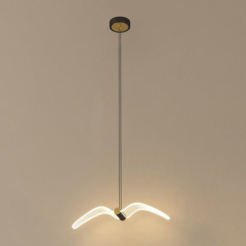 Contemporary Creative Seagull Iron Acrylic LED Pendant Light For Dining Room - Lumendat