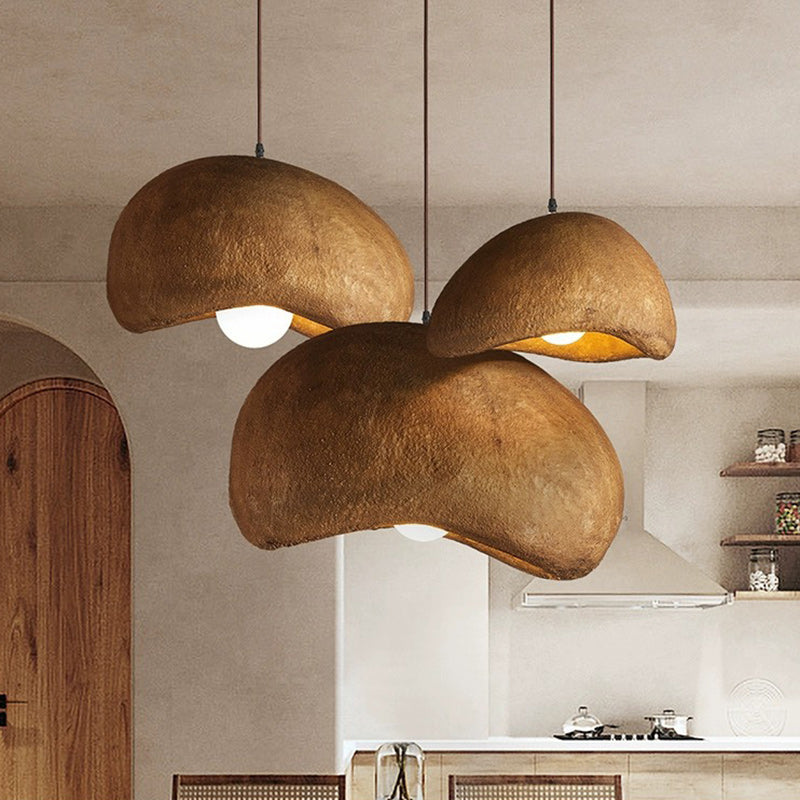 Contemporary Vintage Irregular Round Clouds Iron Resin 1-Light Pendant Light For Living Room - Lumendat