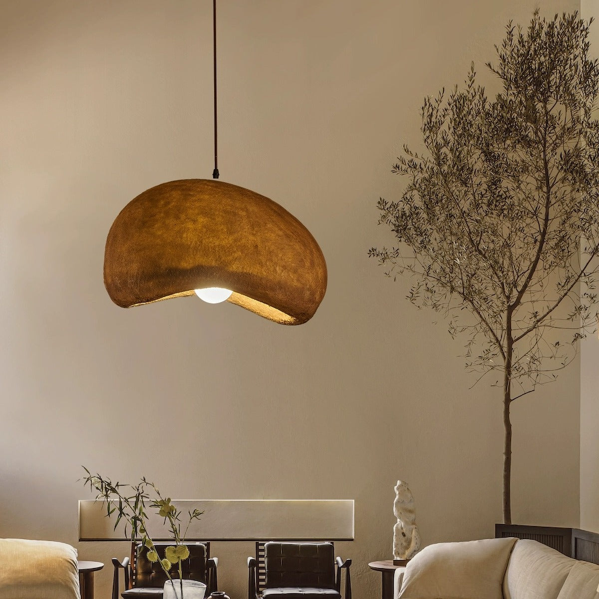 Contemporary Vintage Irregular Round Clouds Iron Resin 1-Light Pendant Light For Living Room - Lumendat