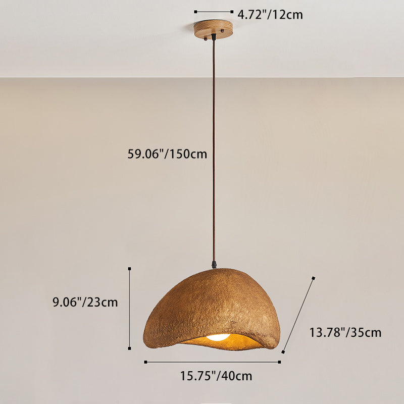 Contemporary Vintage Irregular Round Clouds Iron Resin 1-Light Pendant Light For Living Room - Lumendat