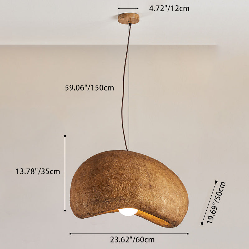 Contemporary Vintage Irregular Round Clouds Iron Resin 1-Light Pendant Light For Living Room - Lumendat