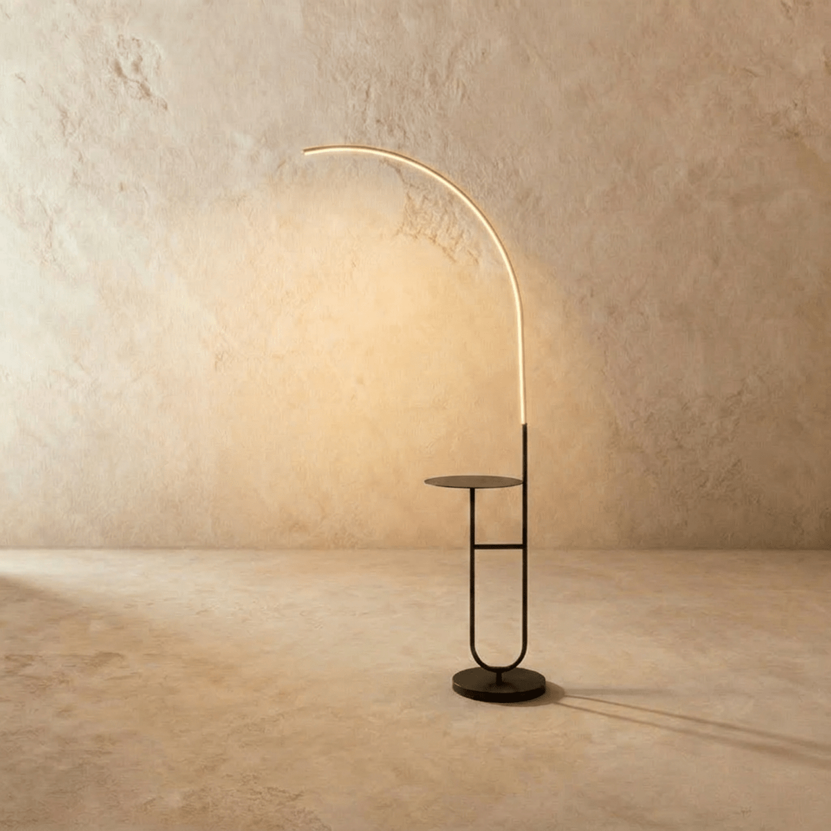 Curva Side Table & Lamp - Lumendat