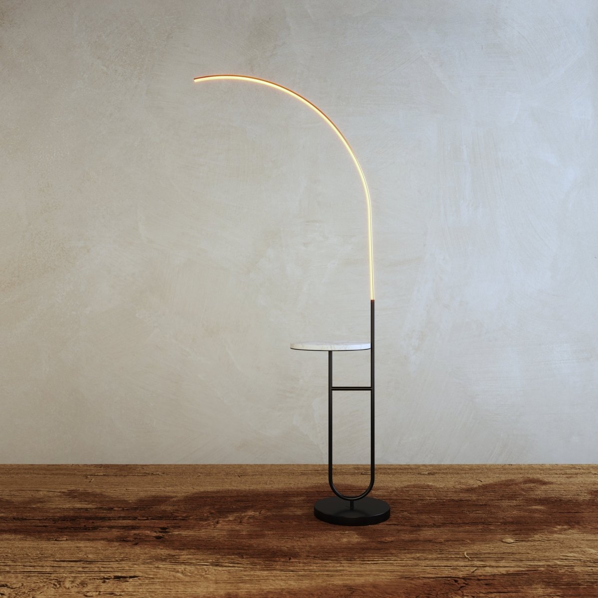 Curva Side Table & Lamp - Lumendat