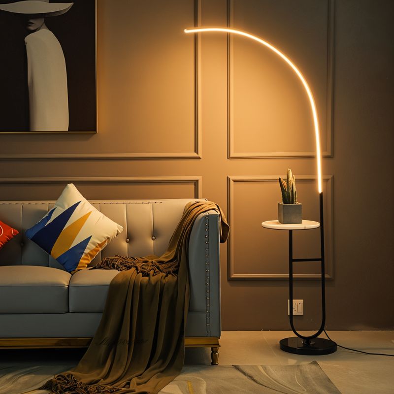 Curva Side Table & Lamp - Lumendat