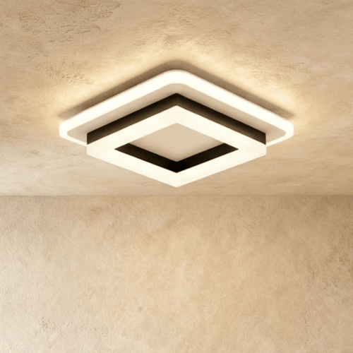 Doveva Frosted Acrylic LED Ceiling Light, Aluminum - Lumendat