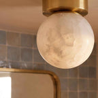 Mirea Copper & Alabaster Marble Ceiling Light