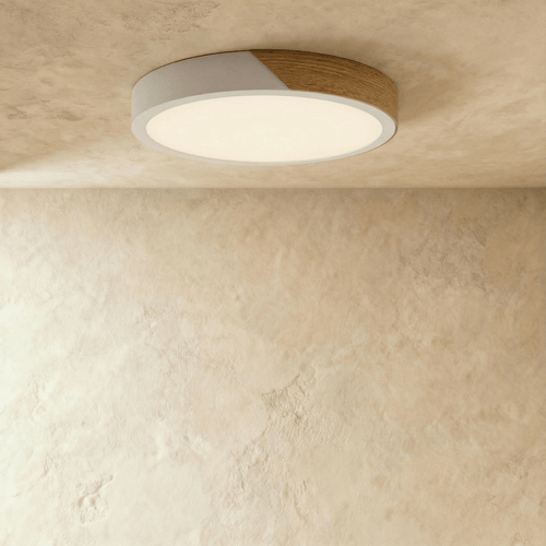 Delphi Wood Accent Dimmable LED Ceiling Light - Lumendat