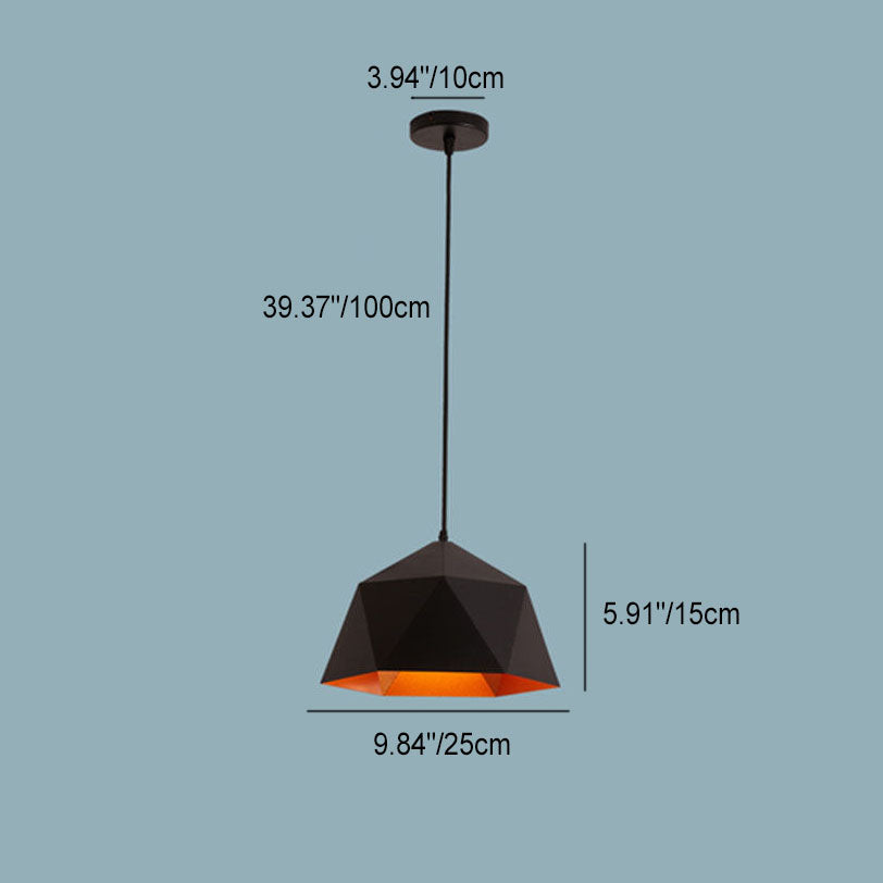 Modern Macaroon Iron Geometric Lozenge 1-Light Pendant Light - Lumendat