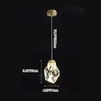 Opale Stone-Shaped Crystal LED Pendant Light - Lumendat