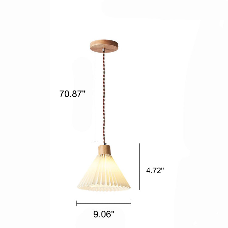 Nordic Minimalist Pleated Shade 1-Light Pendant Light - Lumendat