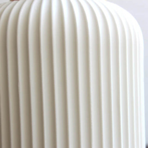Nordic  White Ceramic Cylindrical Jar 1-Light Japanese Pendant Light - Lumendat