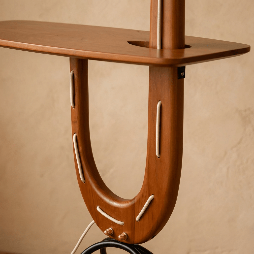 Solvaana Floor Lamp With Side Table - Lumendat