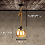 Marlowe Vintage Glass & Rope Pendant Light - Lumendat