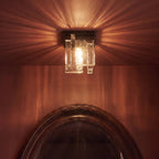 Zyric Textured Glass Panel Ceiling Light - Lumendat